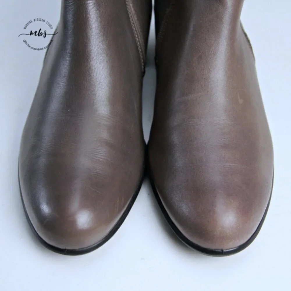 Ecco Touch 36 Leather Boots Tan Women EU 39 US 8‎ - 8.5